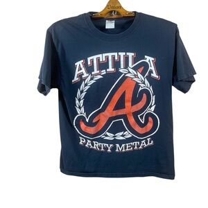 Vintage Attila Metal Party Band Mens/ Unisex Graphic Short Sleeve T-Shirt Size L